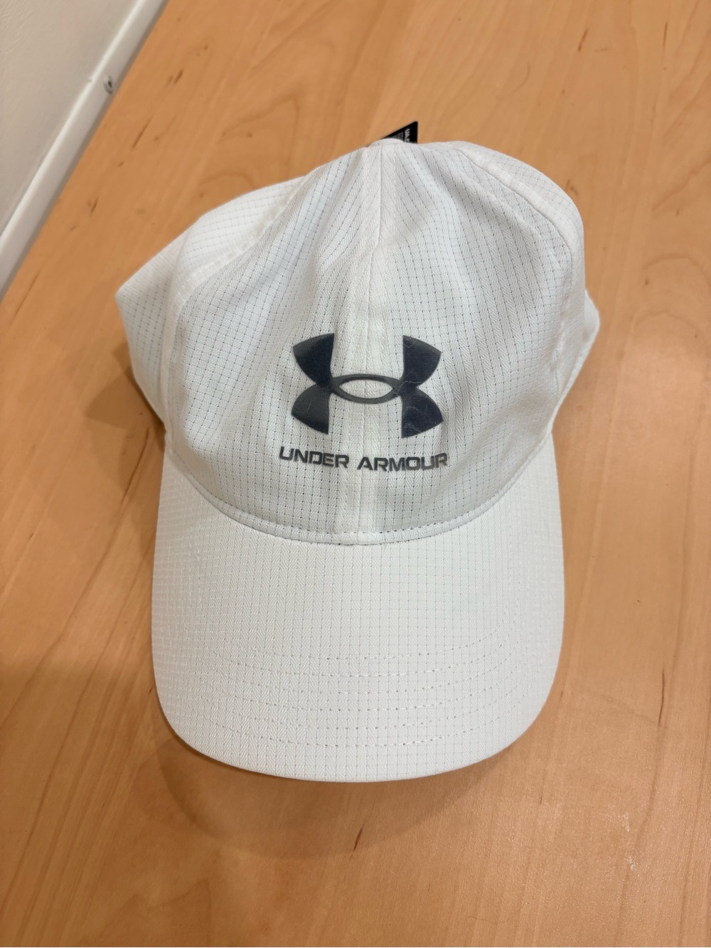 Under Armour Kids White Cap with Black Logo